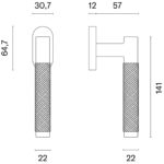 Mâner de fereastră MOLINIA DK rozeta ovală - imagine 2